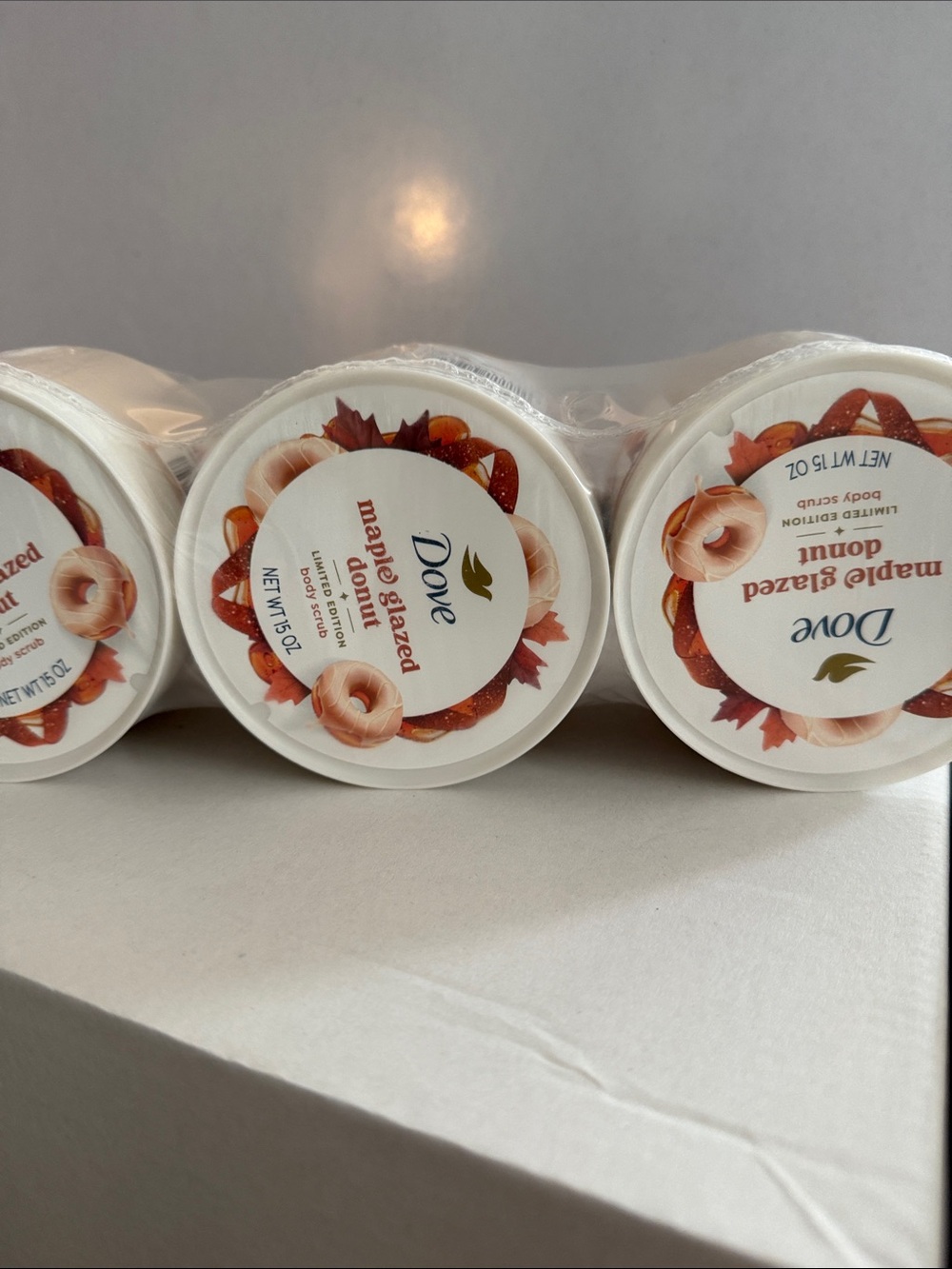 New and sealed Maple Glazed Donut Body body scrub - set of 3